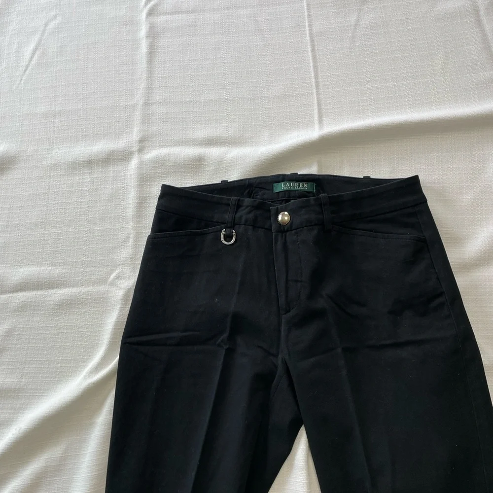 Lauren by Ralph Lauren black cropped pant - Picture 2 of 6